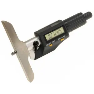 iGaging IP54 Digital Display Depth Micrometer, 6" Hand Measuring Tool for Precision Measurement Tasks