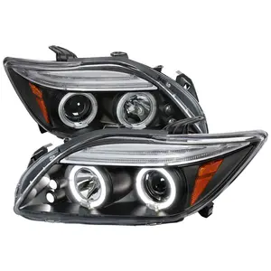 2005-2010 Scion tC Dual Halo Projector Headlights (Matte Black Housing/Clear Lens)