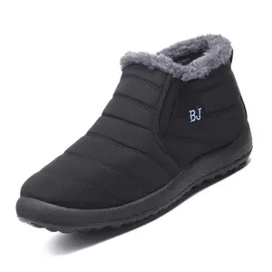 New men's cotton slippers winter black plush indoor shoes casual sports ladies warm thick bottom couple waterproof slippers