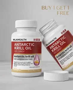 [Buy 1 Get 1 Free]Greenmom Antarctic Krill Oil Gel Candy - 60 Grain (0.75g x 60pcs) | Sucrose-Free Deep Sea Omega-3 Supplement