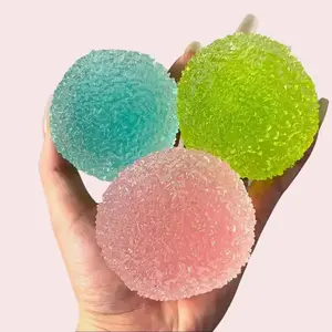 Handmade Crystal Mochi Squishy Ball, Soft TPR Stress Relief Fidget Sensory Toy, Perfect Relaxation Gift for All Ages