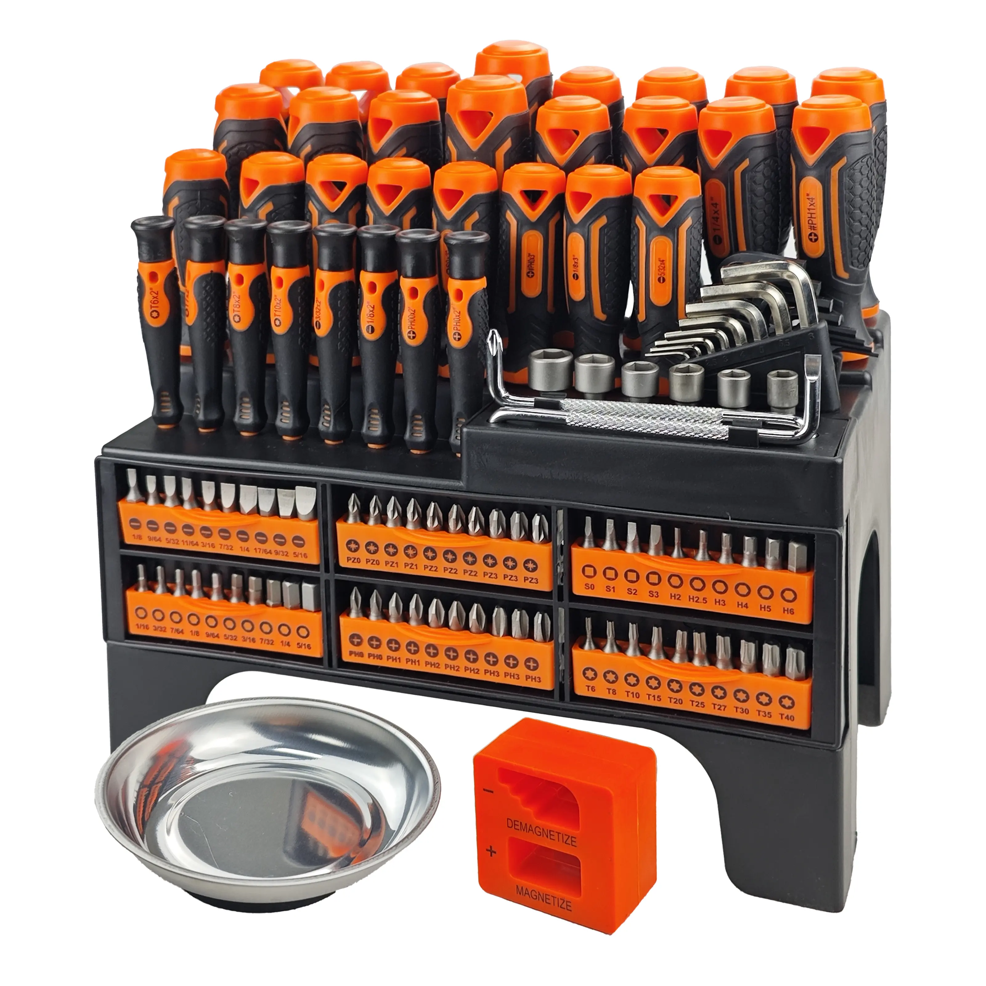 Men's 118-Piece Multifunctional Magnetic Screwdriver Set with Plastic Grade Screwdriver Bits, Hand Tool for Hardware Repairs, Multifunctional Screwdriver