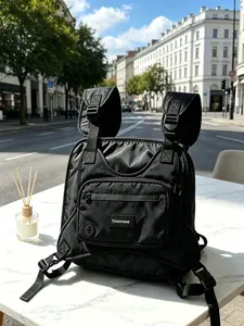 Tactical Chest Rig Bag, Adjustable Lightweight Utility Vest Pack, Multi-Pockets, Streetwear Style, Outdoor, Hiking, Everyday Use, Edc Holder Bag