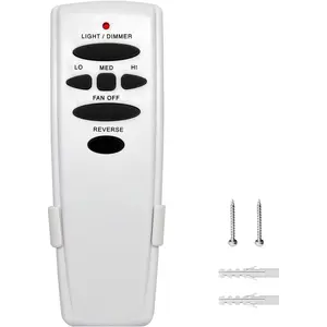 Hampton Bay Ceiling Fan Remote Control UC7078T Fan- CHQ7078T L3H2003F Fan-HD5 Fan-HD6 with 3-Speed, Light Dimmer, and Reverse Button Replacement