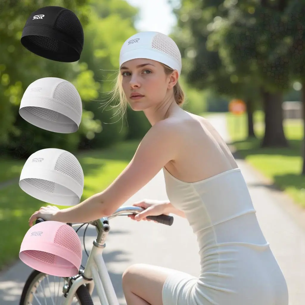 Cooling Skull Cap for Summer Sports - Bike Riding, Cycling Cap, Hiking & Outdoor | Breathable Helmet Liner with Moisture-Wicking | Unisex Multicolor Trendy Headwear, Quick-Dry Athletic Hat