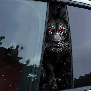 Lion Pattern Car Sticker, Car Decorative Sticker, Car Truck Decal, Decal For Cars, Waterproof & Sun-proof Car Decal, Automotive Accessories, Vehicle Exterior Decoration, Car Exterior Decoration Accessories for Car Window & Door & Center Console