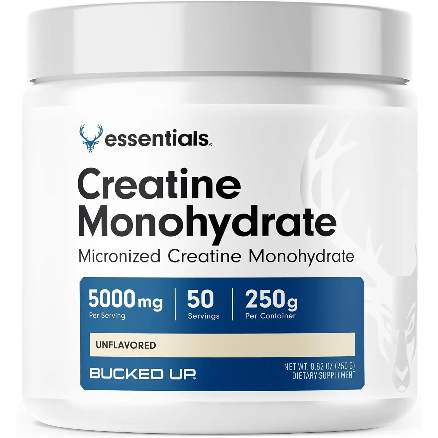 Bucked Up Essentials Creatine, 250 Grams Healthcare Supplement