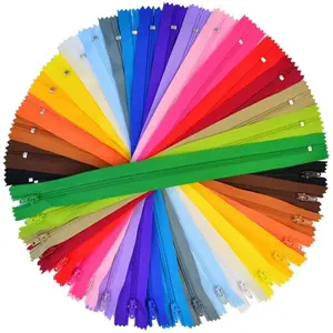 100 count Nylon Coil Zippers, 12 Inch Colorful Sewing Zippers Supplies for Tailor Sewing Crafts(20 Assorted Colors)