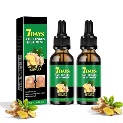 Natural Ginger Tea Tree Oil Nail Care Dry Oil with Vitamin E, Botanical Extracts, 30Ml / 1.0 Fl Oz All Plant Formula - Alcohol-Free, Adult Onychomycosis Repair, Cuticle Health Support, Non-Toxic Nail Treatment Accessory