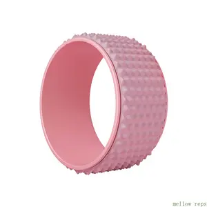 Back Pain Relief in 15 Min - Wall Pilates Yoga Wheel with 3D Massage Bumps for Posture & Spine Stretch