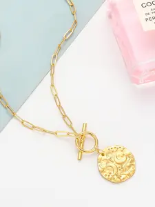 Golden Moon Star Lion Evil Eye Heart Pendant Necklace Medallion Paperclip Chain Necklace Layered Jewelry Women's Jewelry Birthday Christmas Gift Everyday Jewelry Earrings Fashion Jewelry Women's Fashion Perfect Choice Women's Jewelry Sets Gifts For Wife L