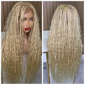 Long Blonde 613 Boho Knotless Braided Wig Full Lace for Stylish Looks