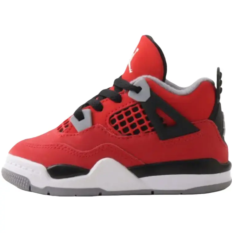 Nike Air Jordan 4 Retro TD 'Toro Bravo' 2026 Toddler Red Suede Upper Comfortable Cushioning Kids Sneakers