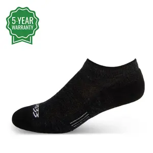 Minus33 - Microweight Merino Wool Cushion No Show Mountain Heritage Socks - Full Cushioning Y-Heel 2 Zone Elastic, Breathable, Moisture Wicking, Anti-Microbial for Hiking & Everyday Wear Made in USA!
