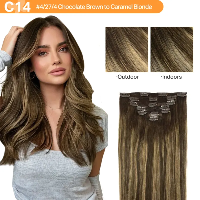 #(T4/27)P4 Chocolate Brown to Caramel Blonde