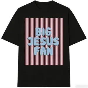 Unisex Big Jesus Fan Unisex Washed T-Shirt Plus Size Shirt Cotton