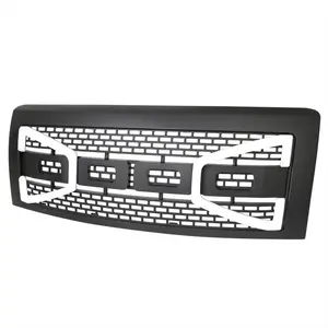 2009-2014 Ford F-150 Black Raptor Style Mesh Grille with LED Light Bar