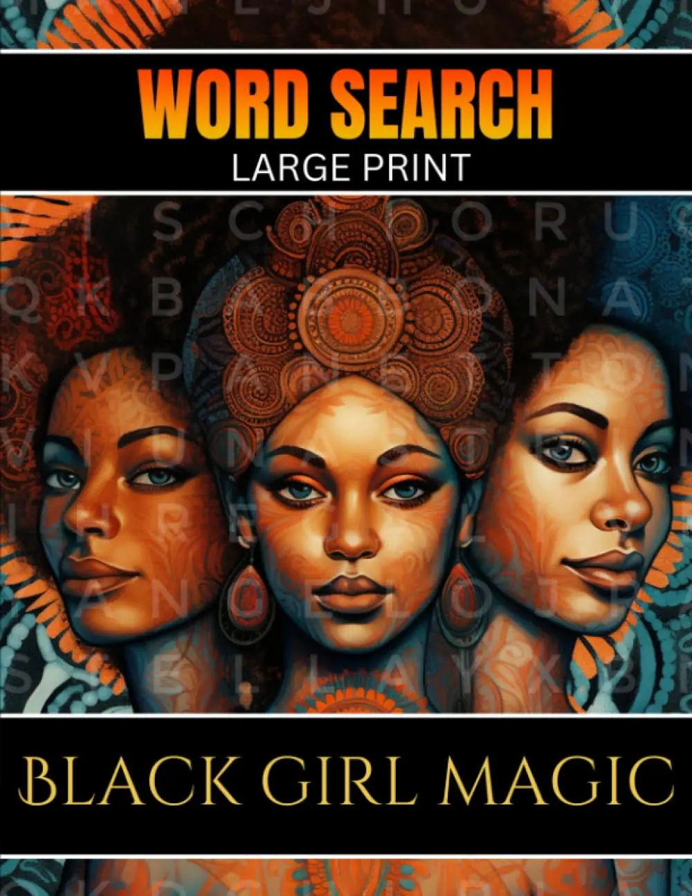 Large Print Black Girl Magic English Word Search Puzzle Book - African American Themed Quote & Puzzle Mix for Adults, with Positive Affirmations, Daily Routine Calm Focus Relaxing Activity, Motivation