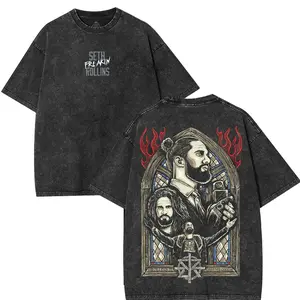 Retro Limited Seth "Freakin" Rollins T-Shirt, SR Unisex Graphic Tees, WWE WrestleMania 41 Merch, WWE Clothing Fan, Men Gifts Casual Menswear