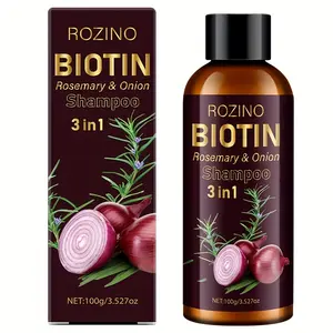 ROZINO Biotin Rosemary & Onion 3-in-1 Shampoo Suitable for All Hair Types | Natural Ingredients to Nourish Hair Health & Care for Scalp Haircare