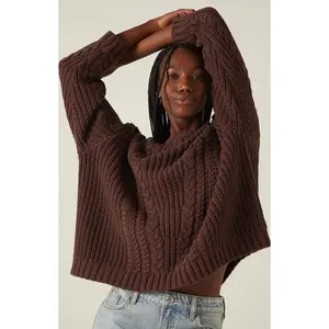 Your Favorite Women's Magnolia Cable Knit Oversized Sweater
