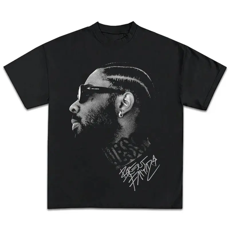 Brent Faiyaz Big Face Graphic T-shirt, Sonder Rapper Shirt, Vintage Rap Hip Hop Merch Unisex Y2k Streetwear T-shirt, Tops Menswear