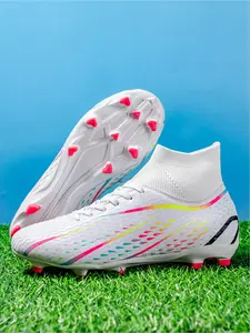 Women's Professional Football Shoes, High Top Lace Up Soccer Shoes, Outdoor Football Cleats, Ag/Fg Long Nail Shoes, Training & Competition Shoes, Turf Shoes, Sports Shoes, Soccer Boots, Performance Boot, TF Soccer Shoes, Speed Cleats