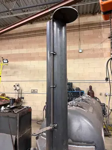 smoke stack chimney damper kit, universal, weld on, with handle and 4 guides