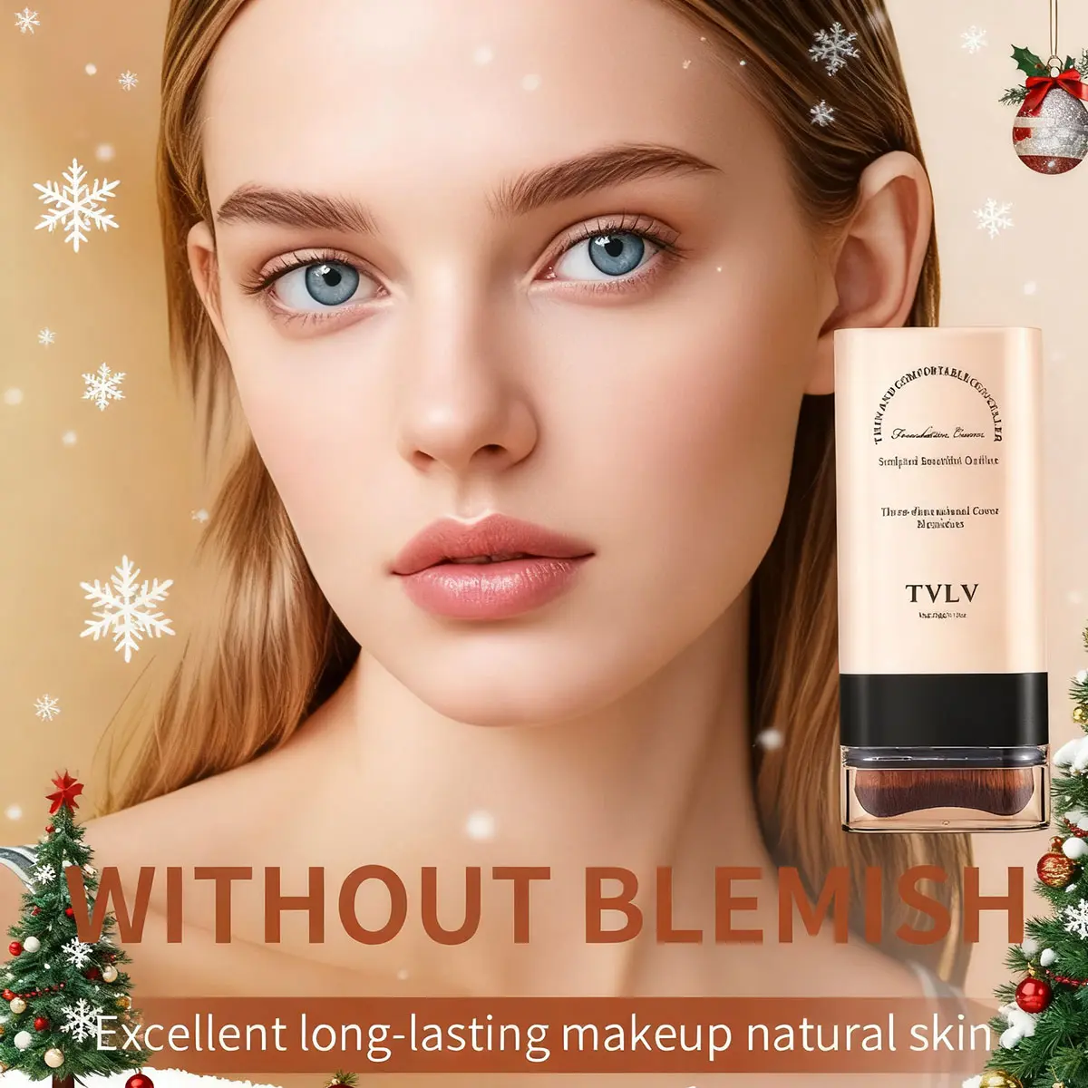 Women's Full Face Skin Mimetic Concealer Foundation Hybrid Balm Stick, Thin & Comfortable Design, Long-Lasting Waterproof Sweatproof Layered Coverage, Ideal for Daily Use, Longwearing Waterproof Makeup