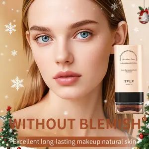 Women's Full Face Skin Mimetic Concealer Foundation Hybrid Balm Stick, Thin & Comfortable Design, Long-Lasting Waterproof Sweatproof Layered Coverage, Ideal for Daily Use