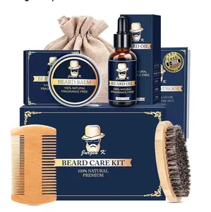 Beard Kit for Men's Daily Grooming, Moisturize & Soften Facial Hair, Anniversary | Birthday Gifts | Christmas Gifts, Stocking Stuffers for Adult Men Husband Dad Boyfriend
