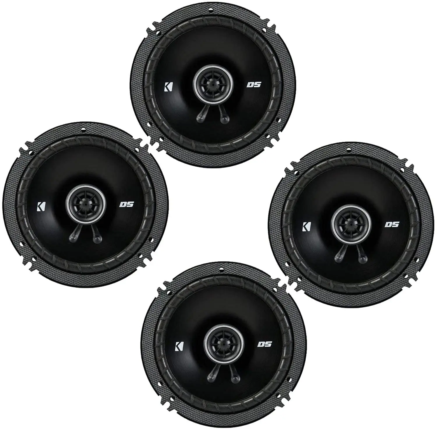 KICKER DSC650 6.5-Inch (160-165mm) 4-Ohm Coaxial Car Speakers Bundle for Car Audio & Speaker Upgrade, Car Speaker Upgrade