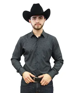 VS201L - FPMS - 866-1 - Dk. Grey - Vaquero Signature Fashion Printed Shirts