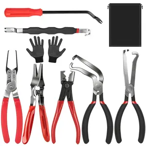 9 PCS Electrical Disconnect Pliers for Cars, Electrical Connector Removal Tool, Relay Puller, Hose Removal Pliers, Panel Clip Remover & Filter Caliper