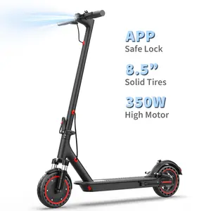 AOPO Electric scooter 350W Motor, 8.5" Solid Tire 19MPH Speed Power by 350W Motor, DualSuspension, Certified foldable escooterlife Electric Scooter Portable Brakes App ControlRange kick scooter Dual-Suspension