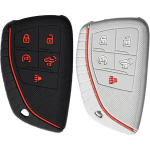 Silicone Rubber Key Fob Case Cover Protector for Chevrolet Silverado 1500 2500 Equinox RS and GMC Sierra and Buick Envision 2021 2022 2023 2024 2025 and 2024 2025 Honda Prologue