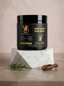Vany Glow Hair Mask – Deep Conditioning Treatment with Biotin, Rice Water & Keratin for Dry & Damaged Hair (16.6oz / 470g) Haircare