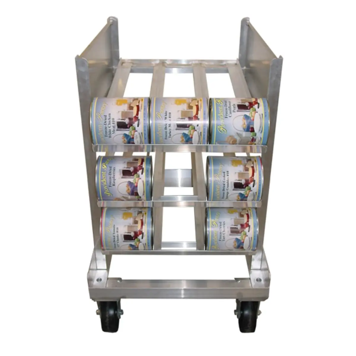 212 MAIN Stainless Steel Mobile Half-Size Can Racks - Heavy-Duty Knock Down Canned Goods Organiser with Wheels, 40x25x36 in (40" h x 25" w x 36" l) 62 lbs Home Kitchen Can Storage Rack