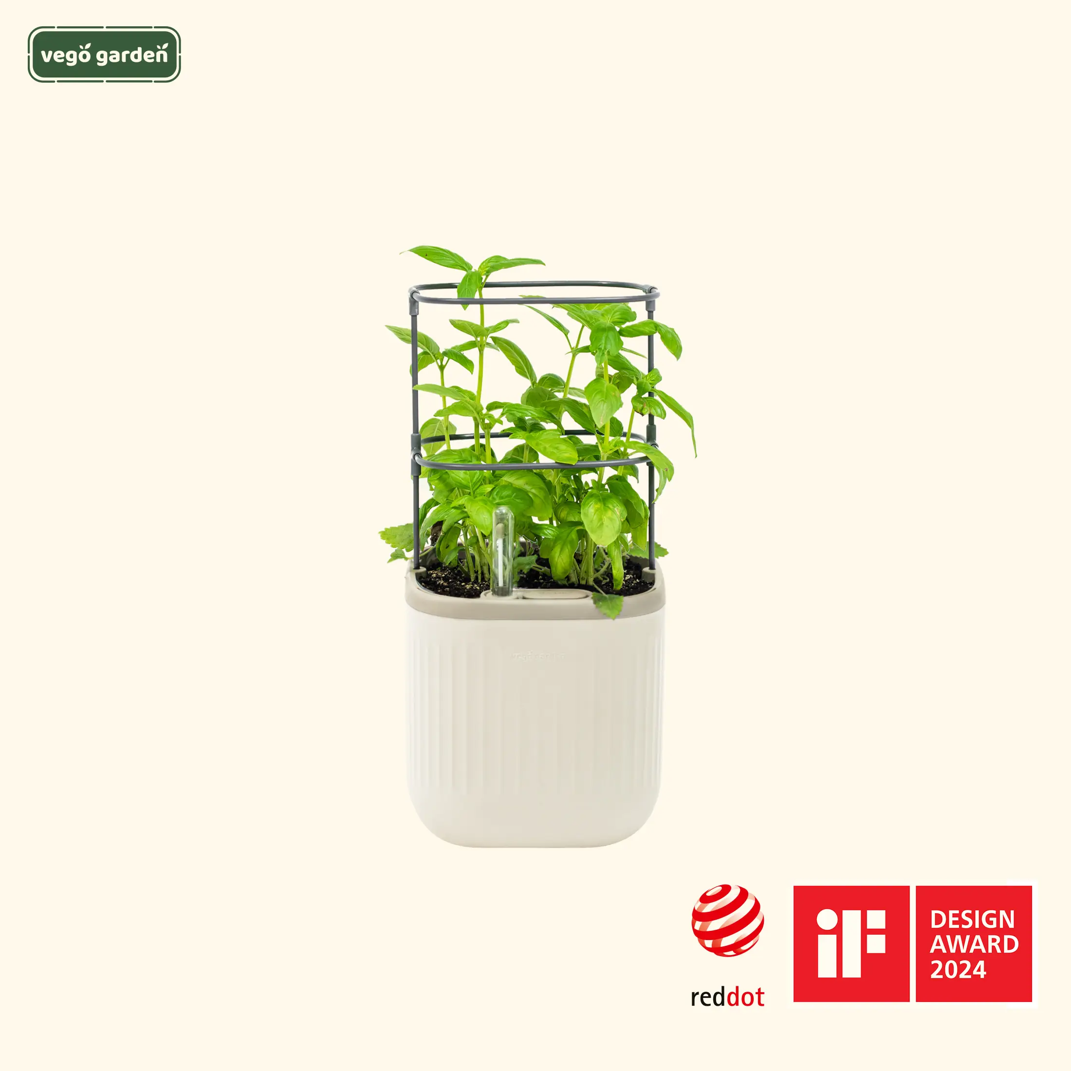 Vego Garden Mini Self-Watering Planter Box with Trellis, Smart Plant Planter Box for Indoor Countertop Climbing Vegetables, Flowers, Mint, 1.1L Water Storage, 15-Day Watering System, Smart Plant Planter Boxes