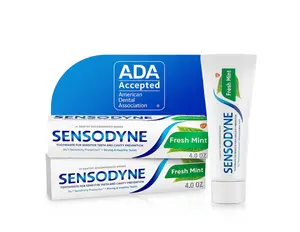 Sensodyne Fresh Mint Sensitive Toothpaste, ADA Accepted Toothpaste for Cavity Prevention and Sensitive Teeth Treatment - 4 Ounces (Pack of 2) Oral Daily