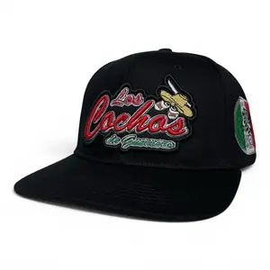 Mexico Los Cochos de Guerrero Embroidered Baseball Cap, Snapback, Flat Brim Flat Brimmed Cap Flat Bill Hat