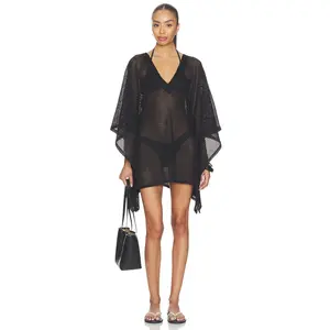 Ripley Rader Fishnet Caftan Short in Black