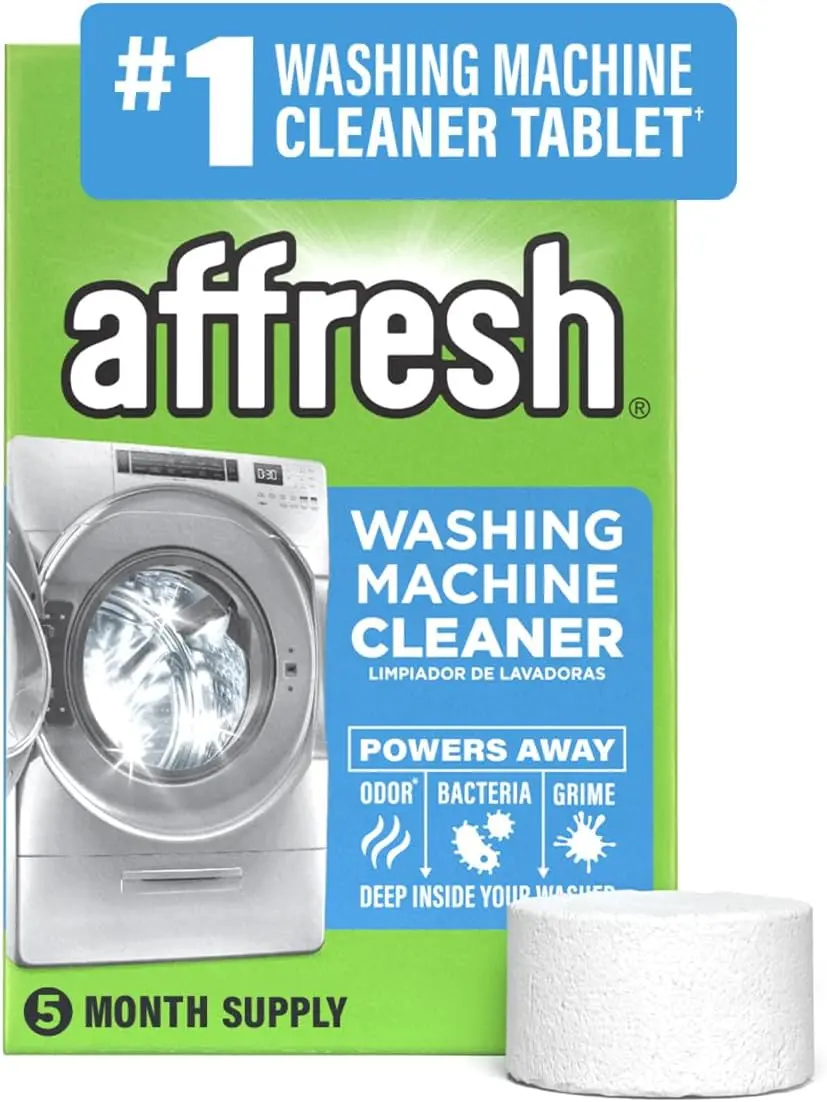 Affresh Household Washer Cleaner, Power Away Odor-Causing Bacteria, Remove Deep Grime in Pump, Valve & Hoses, 5 Time-Release Tablets, 5-Month Supply