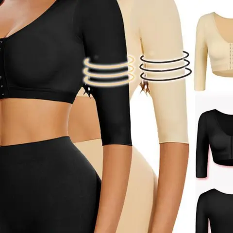 S-3xl Women's  Arm Shaper Top, Adjustable Size with Three Rows of Hooks, Crossback Design, Sexy Style, All Seasons, Basic