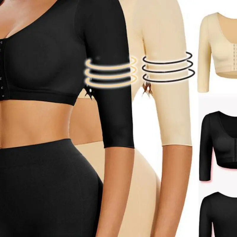 S-3xl Women's  Arm Shaper Top, Adjustable Size with Three Rows of Hooks, Crossback Design, Sexy Style, All Seasons, Basic