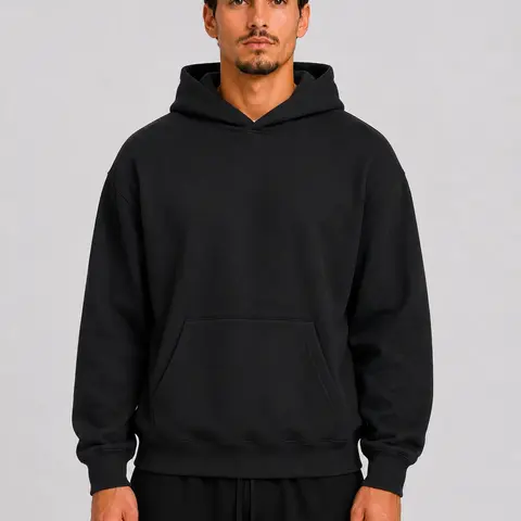 Unisex Pullover Hoodie, Heavyweight Soft Brushed Fleece Long Sleeve Relaxed Fit Casual Streetwear Loungewear Basic Top