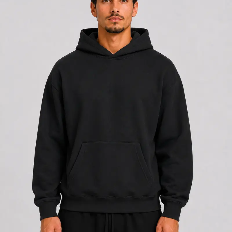 Unisex Pullover Hoodie, Heavyweight Soft Brushed Fleece Long Sleeve Relaxed Fit Casual Streetwear Loungewear Basic Top