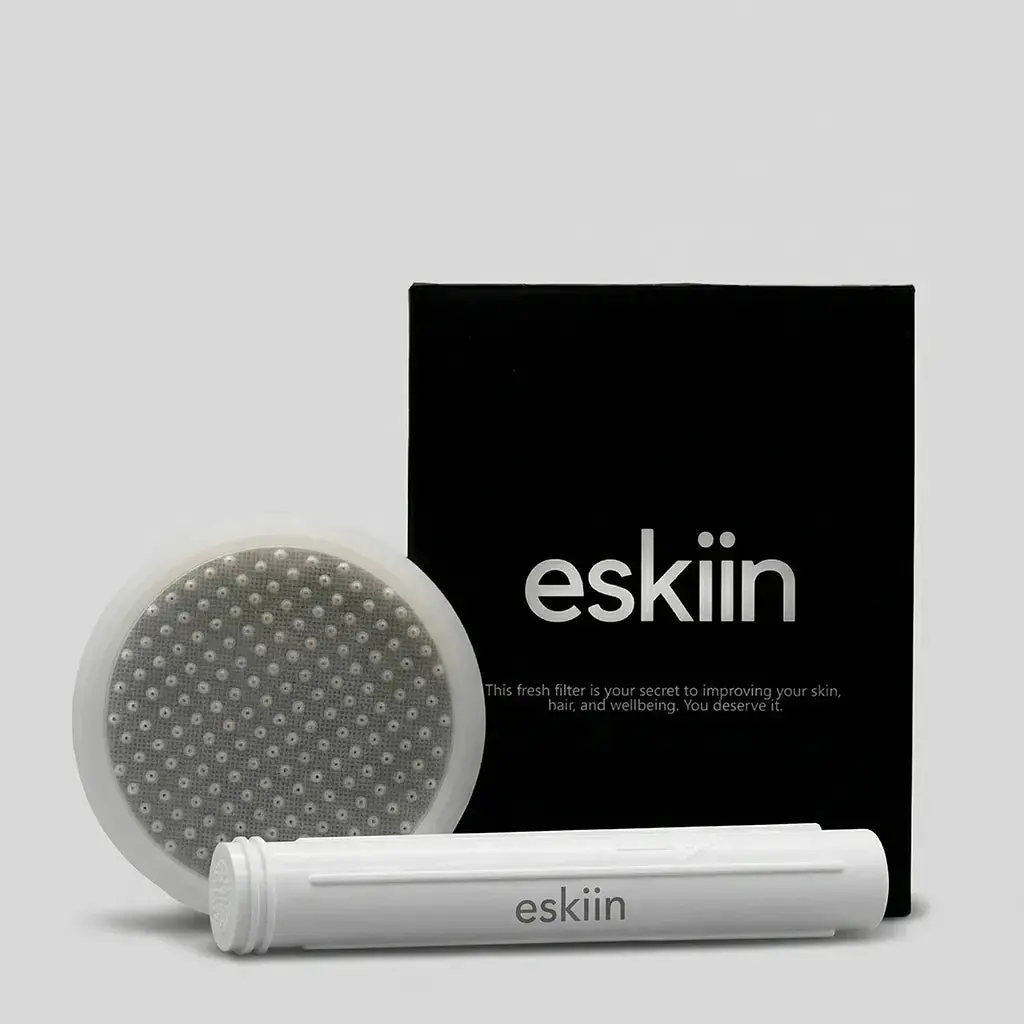 eskiin Handheld Showerhead Filter Replacement Cartridge, 1 × eskiin Handheld Filter Replacement, Bathroom Showerhead Accessory, Cartridge for Shower, Maintains Consistent Water Pressure, Reduces Dry Itchy Skin