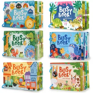 Educational Sticker Book Set, Pre-School Cognitive Development Activity Book, Coloring Book, Reusable Quiet Book for Kids, Best Gift for 3-5 Year Olds Crafts