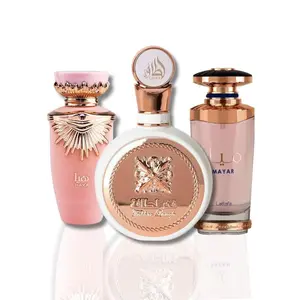 Lattafa 3-Piece Women’s Perfume Gift Set – Haya, Fakhar, Mayar (100ml Each) | Long-Lasting & TikTok Viral Scents | Perfumes Arabia Floral Arabian Fragrance Luxurious Fragrances